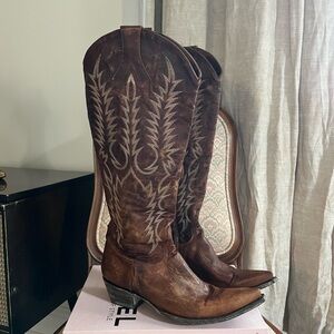Old Gringo Mayra Bis Brass Leather Knee High Boots Size 10.5 B Made In Mexico